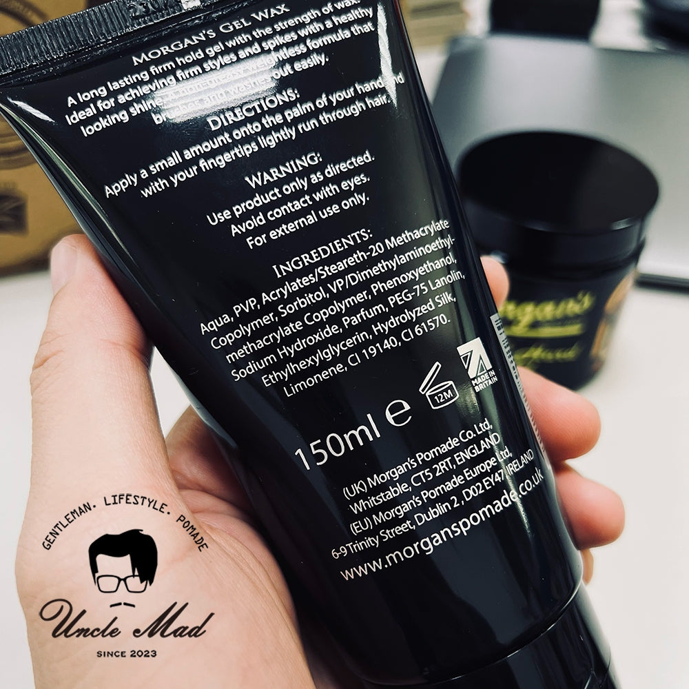 Morgan's 摩根《Gel Wax 立體定型髮膠》絲蛋白滋養 高光澤 125ml