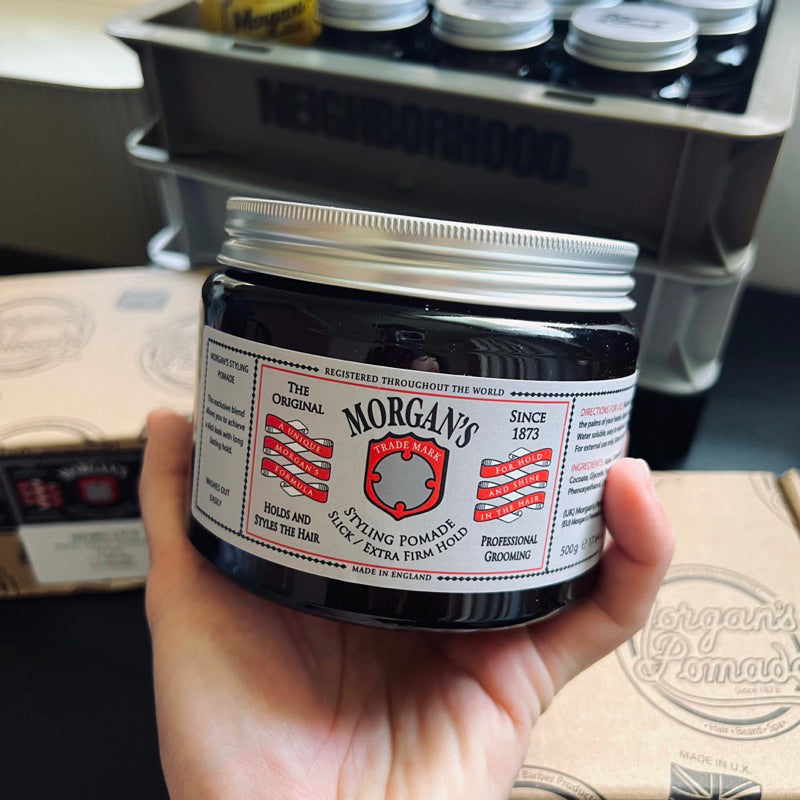 Morgan's 摩根髮油《銀標 Silver Label》 強力定型水洗式髮油 商用裝 500g