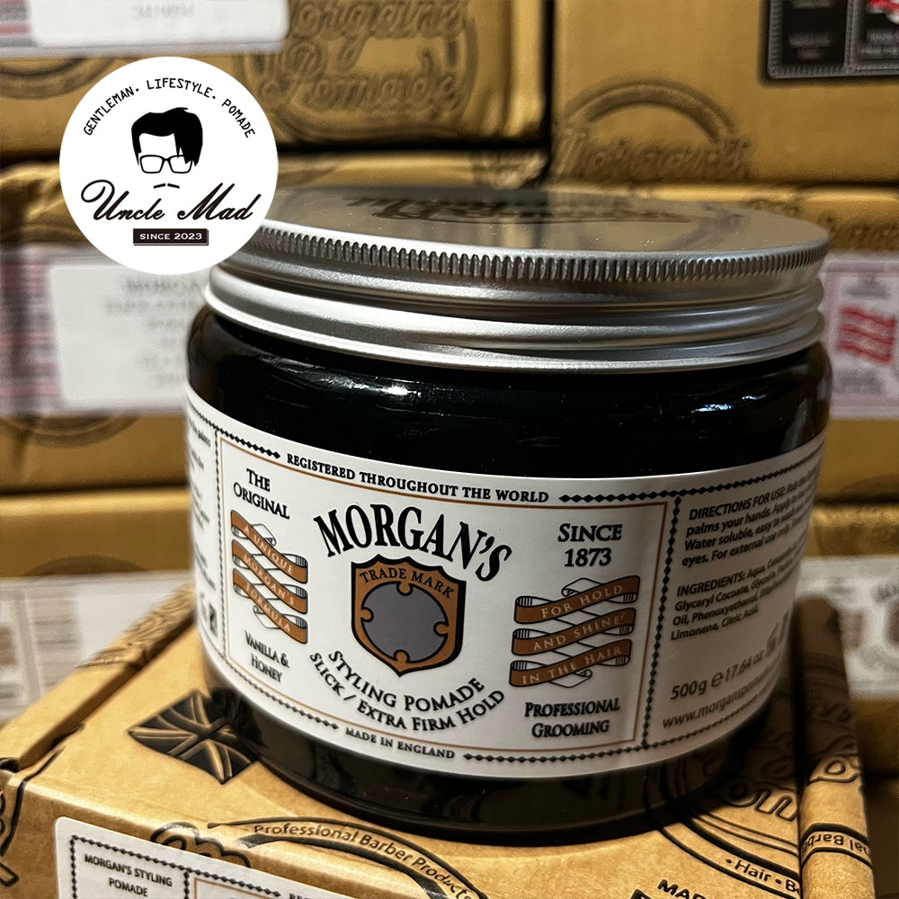 Morgan's 摩根髮油《白標 White Label》 強力定型水洗式髮油 商用裝 500g（蜂蜜香草）
